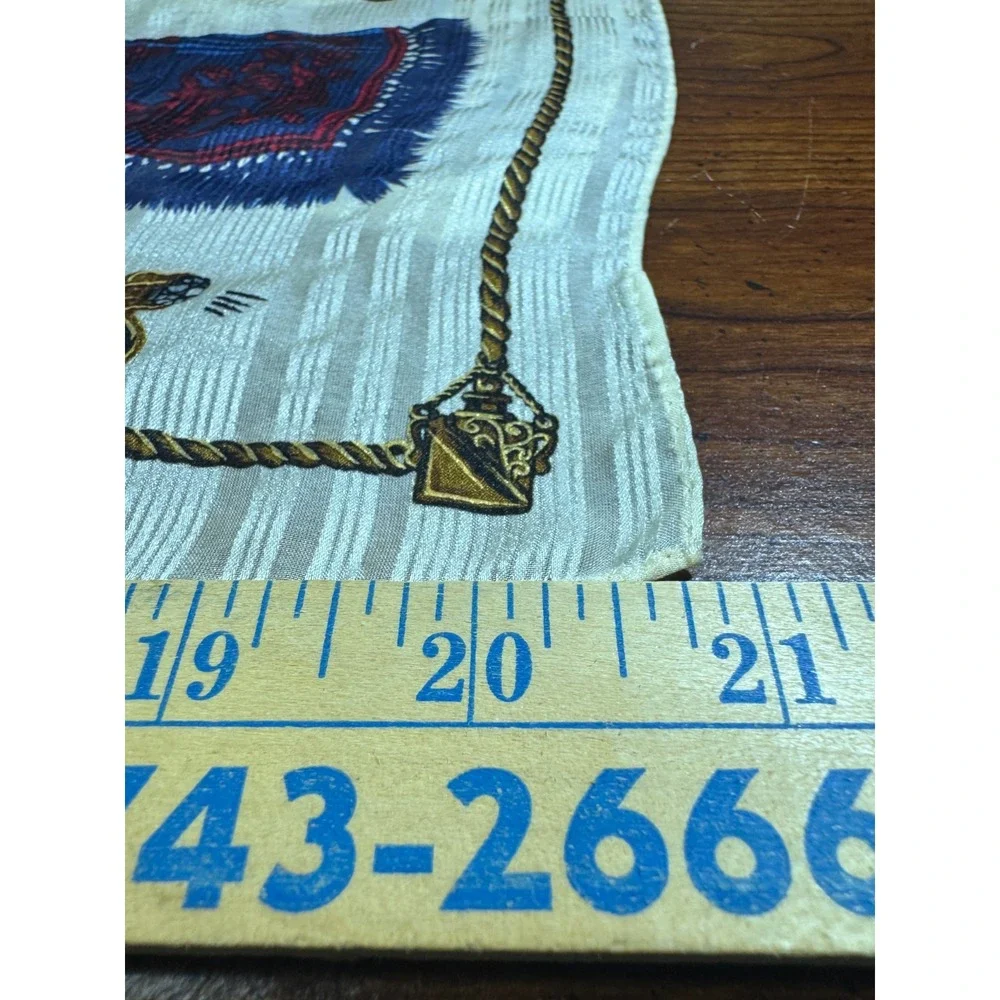 Jones New York Scarf Victorian Edwardian Motif Square Scarf Neckerchief Wrap